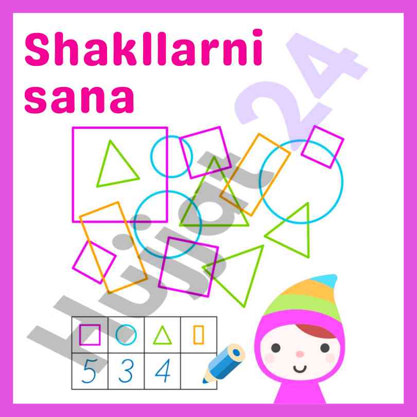 Shakllarni sanash bo'yicha o'quv materiallari