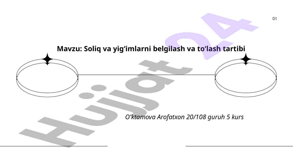 Soliq va yigʻimlarni belgilash va toʻlash tartibi