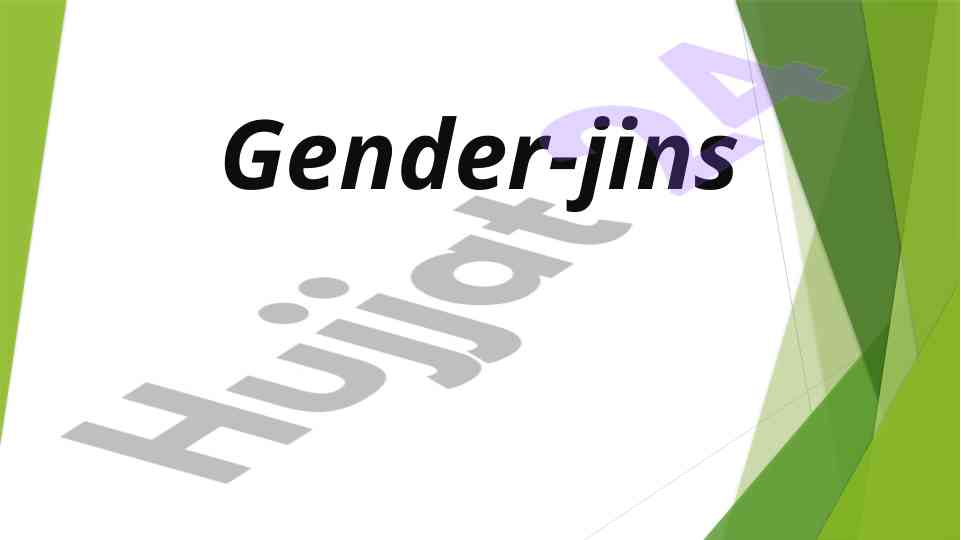 Genderning turlari va ularning qo‘llanilishi