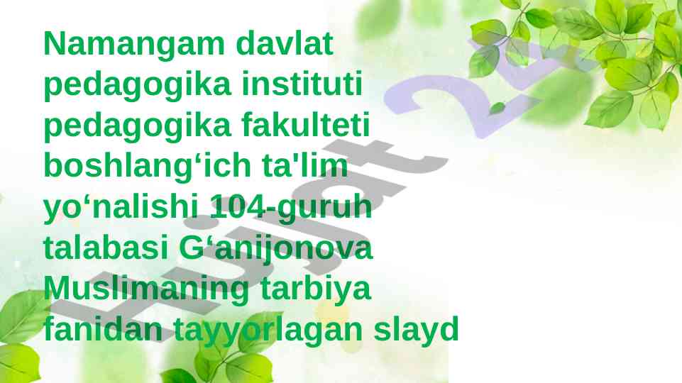 O‘quvchilarda mustaqillikni shakllantirish