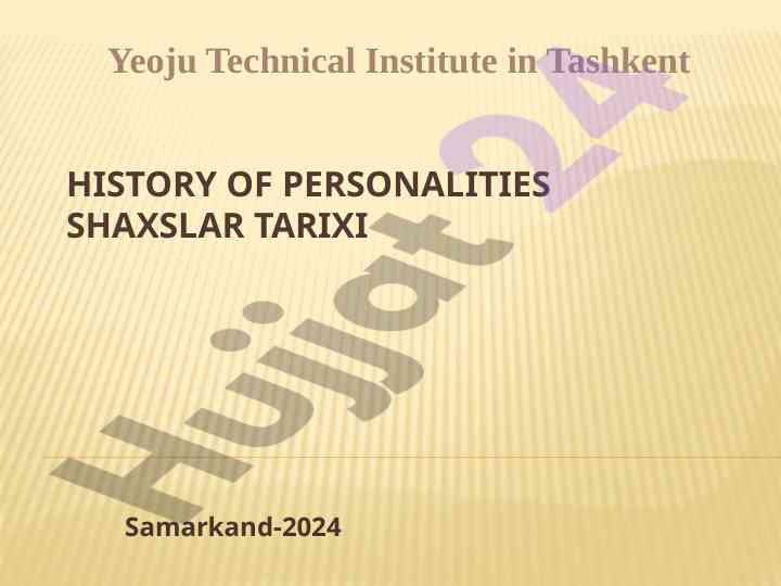 History of personalities and their roles in uzbekistan