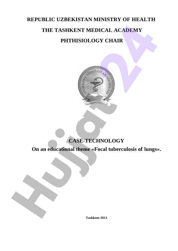 Focal tuberculosis of lungs educational case technology