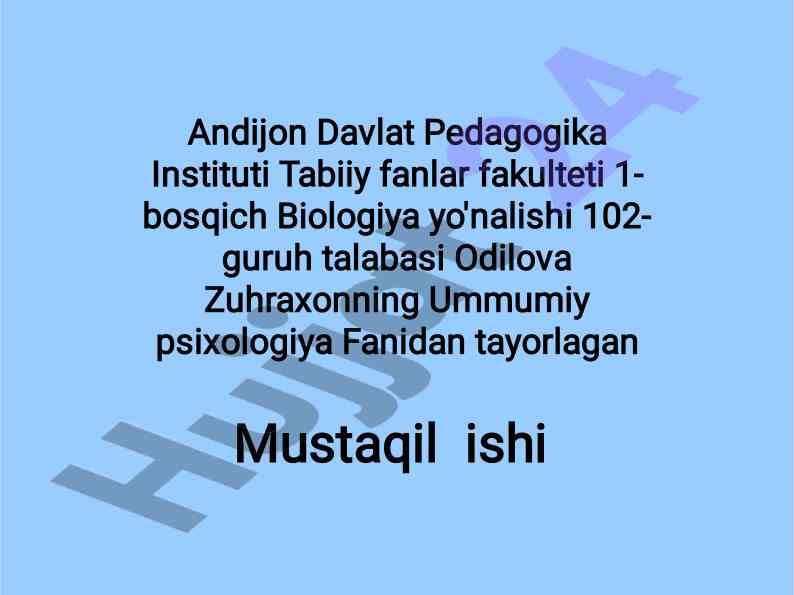 Yetuklik va keksalik davrining psixologik xususiyatlari