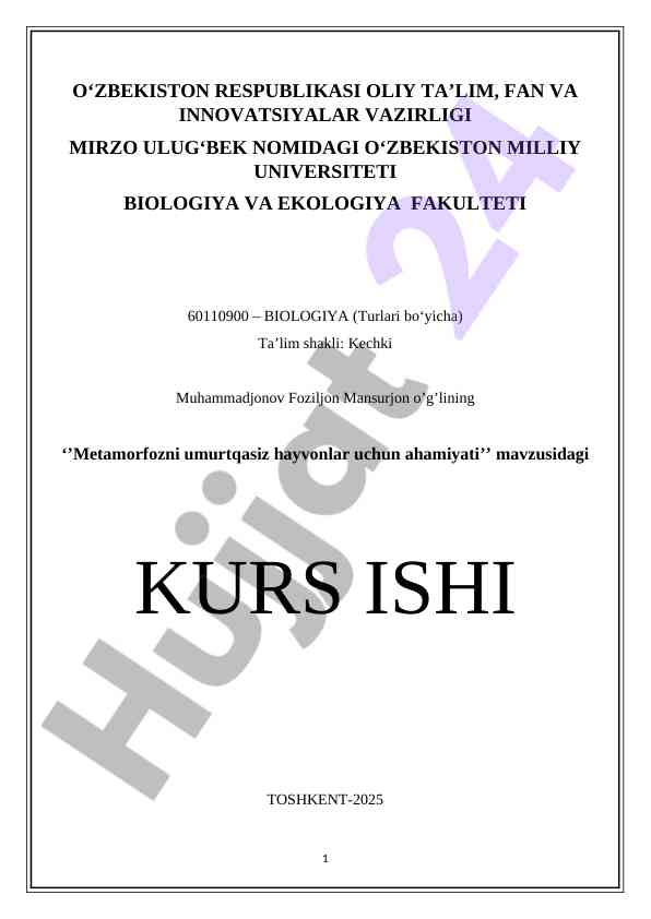 Metamorfozni umurtqasiz hayvonlar uchun ahamiyati