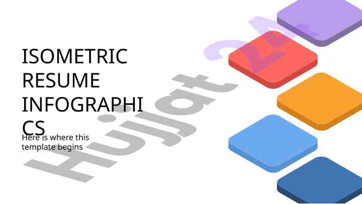 Isometric resume infographics analysis and design