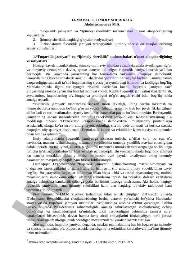 Ijtimoiiy sheriklik va fuqorolik jamiyati