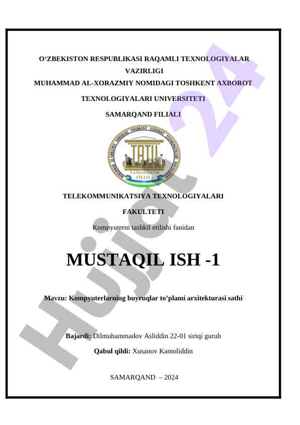 Kompyuter arxitekturasida buyruqlar to'plami muhimligi