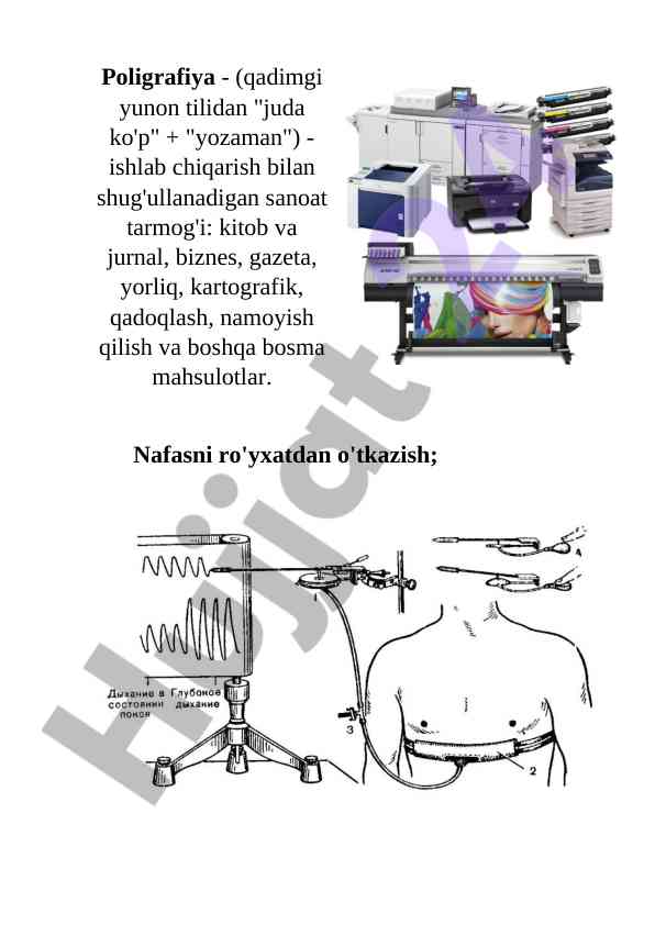 Poligrafiya va elektron o'lchov usullari