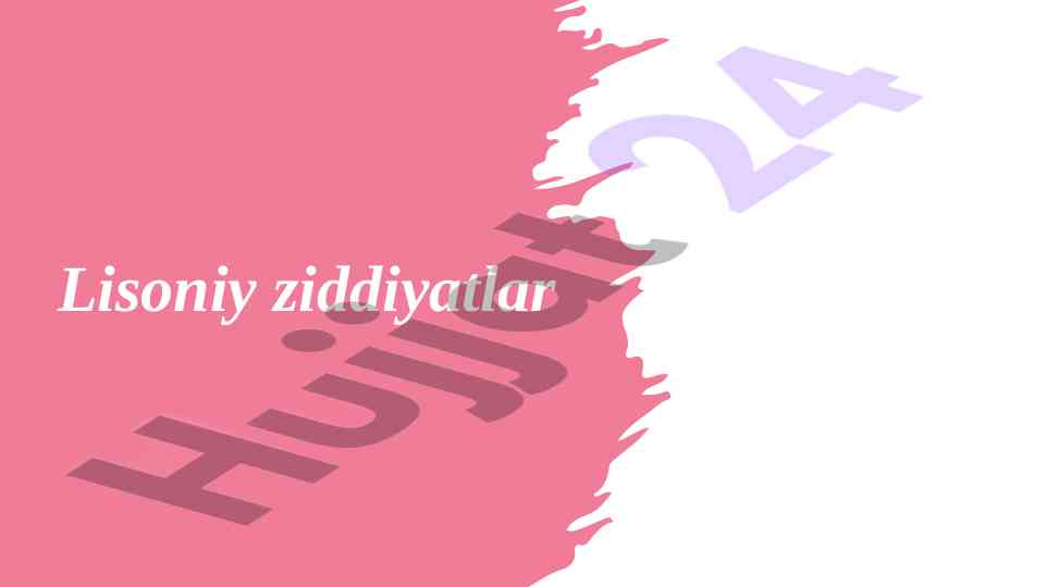Lisoniy ziddiyatlar tahlili va oʻrganilishi