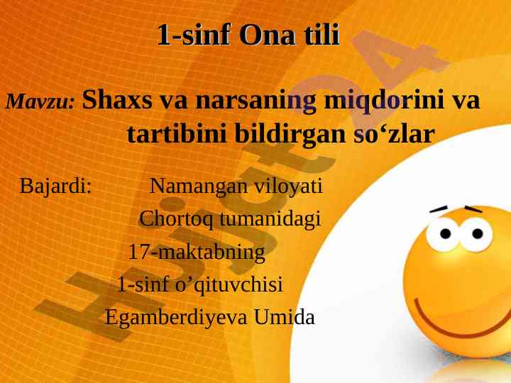 Ona tili 1-sinf mashqlar bajarish