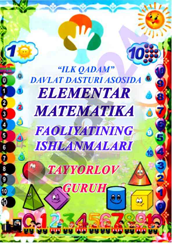 Maktabga tayyorlov guruhida o‘tkaziladigan matematik faoliyat