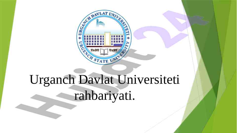 Urganch davlat universiteti rektori va prorektorlar