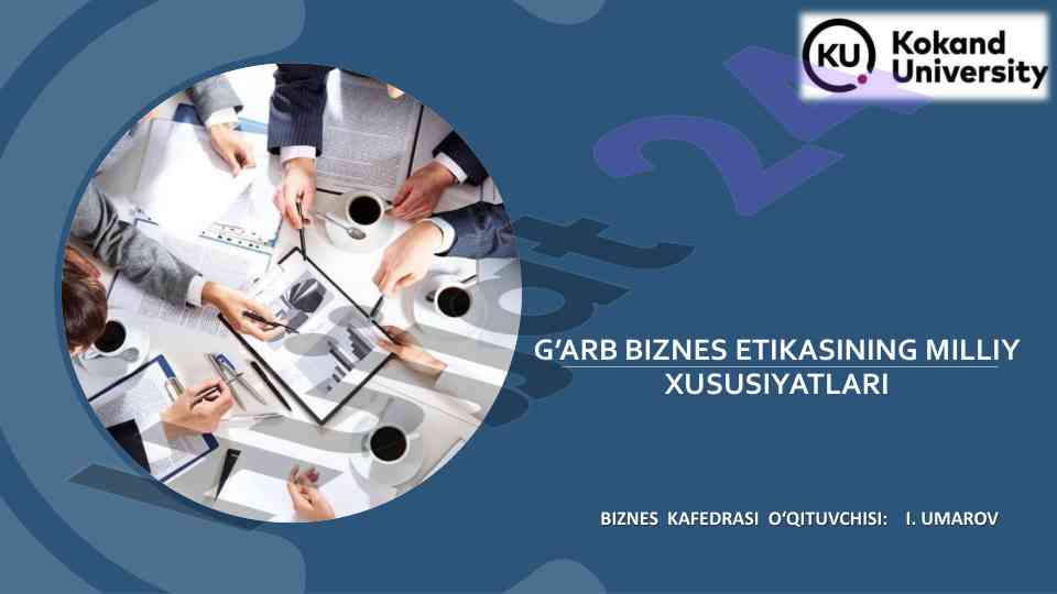 Amerika biznes etikasining asosiy qismlari