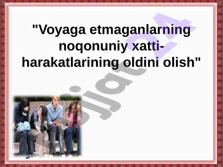 Voyaga etmaganlarning noqonuniy xatti-harakatlari