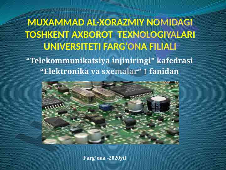 Elektr zanjirlarni hisoblash usullari