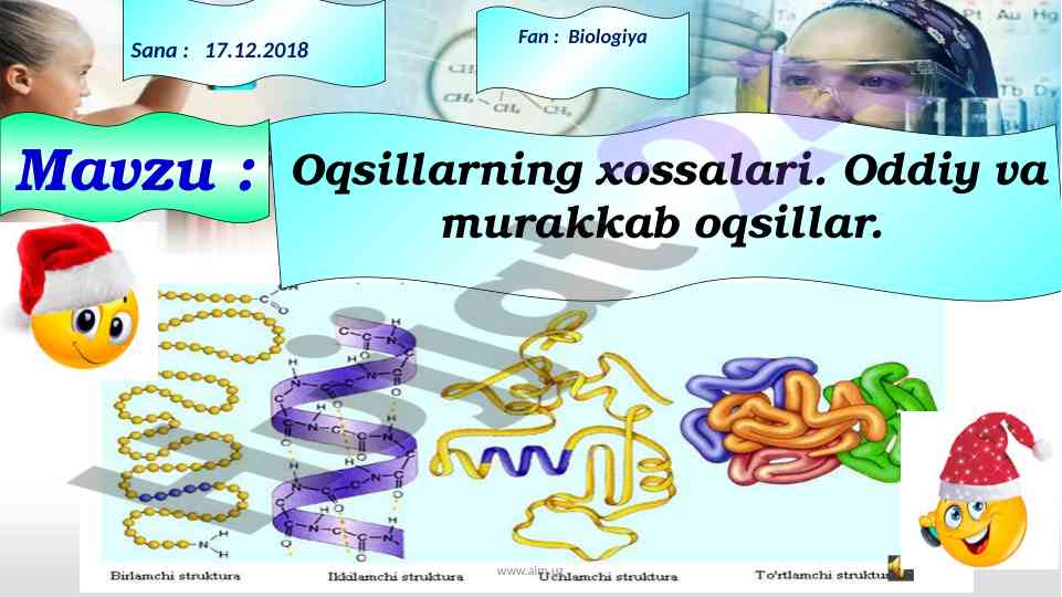 Oqsillarning xossalari va ularning funksiyalari