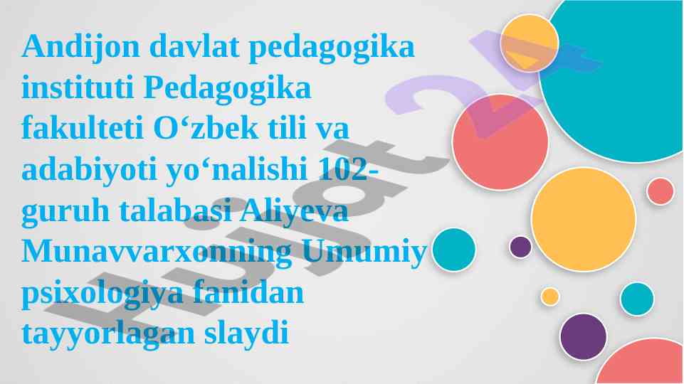 Taʼlim va tarbiya psixologiyasi asoslari