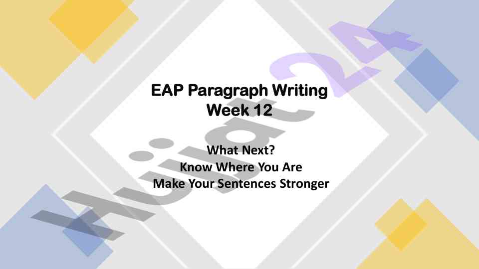 Eap paragraph writing techniques for stronger essays