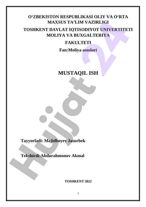 Kapitalni budjetlashtirish metodlari va ahamiyati