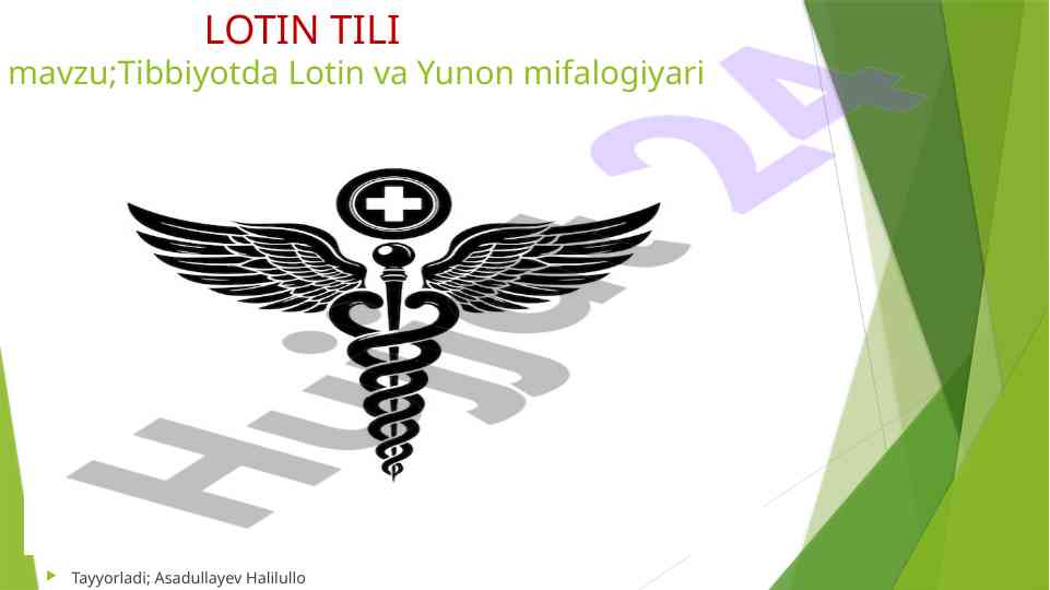 Tibbiyotda lotin va yunon mifologiyalari