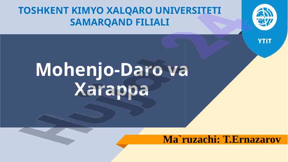 Mohenjo-daro va xarappa tahlili