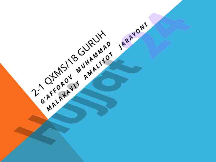 Malakaviy amaliyot jarayoni tabiiy fanlar fakultetida
