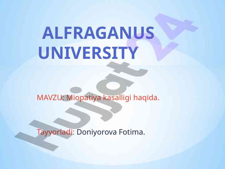 Miopatiya kasalligi haqida asosiy ma'lumotlar