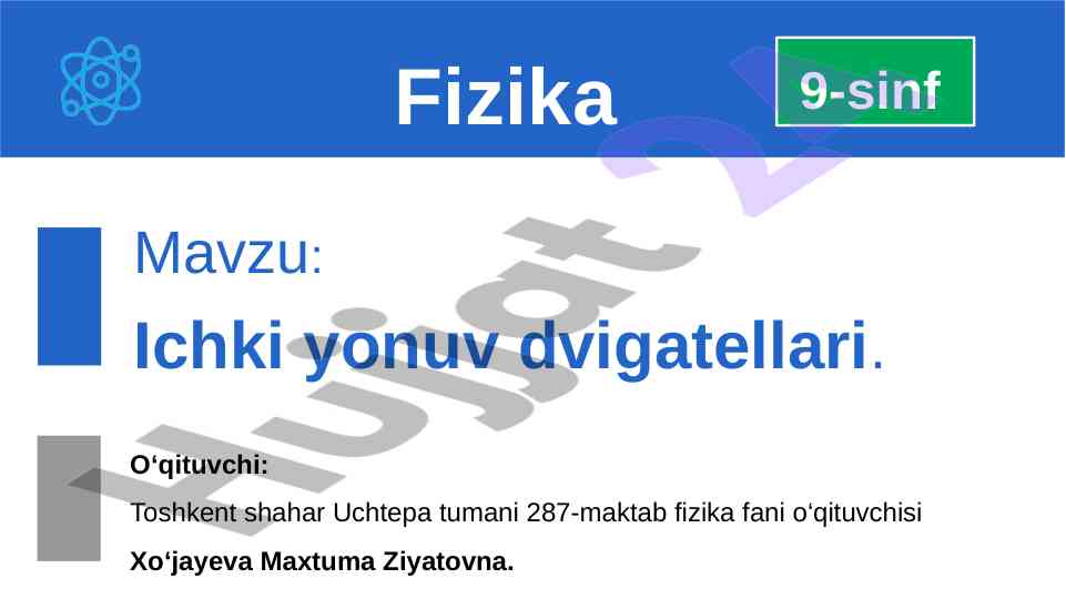 Ichki yonuv dvigatellari haqida ma'lumotlar