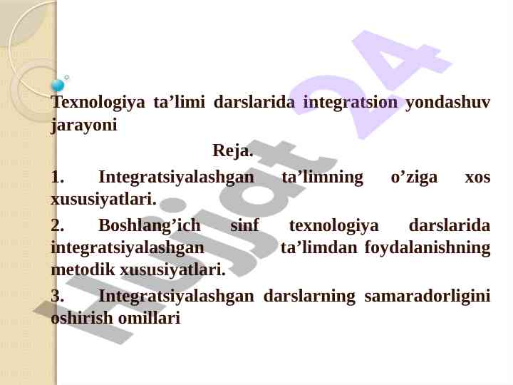 Integratsion yondashuvlar bilan ta’lim methodlari
