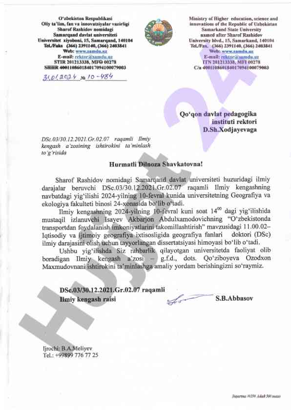 O'zbekistonda transportdan foydalanish imkoniyatlari