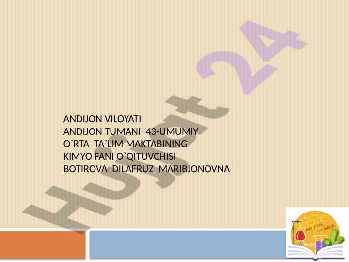 Ii guruh elementlarining davriy jadvaldagi o‘rni
