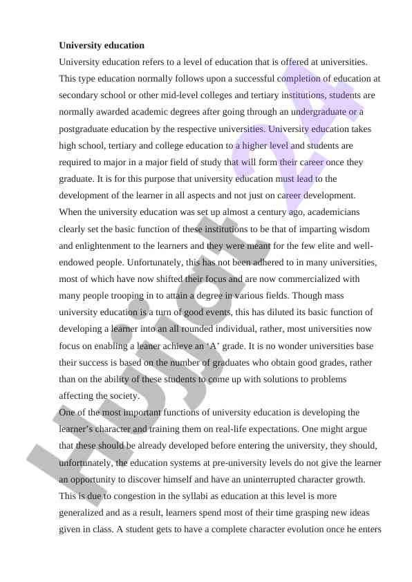 Understanding university education and its importance