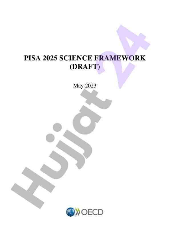 Pisa 2025 science framework overview and details