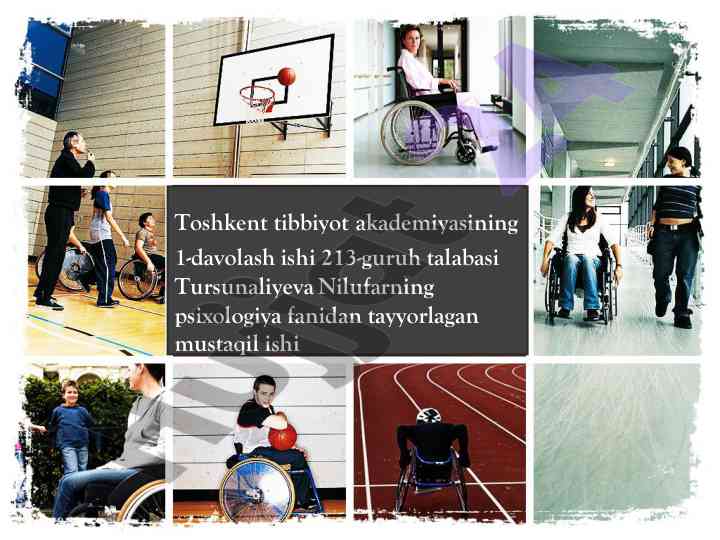 Imkoniyati cheklangan bemorlarning psixologik xususiyatlari