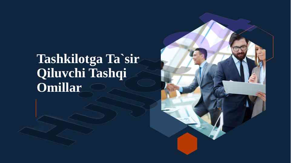 Tashqi muhit omillari va ularning tahlili