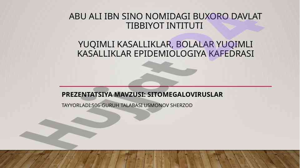 Sitomegaloviruslar haqida prezentatsiya