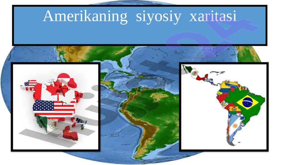 Amerikaning siyosiy xaritasining tahlili