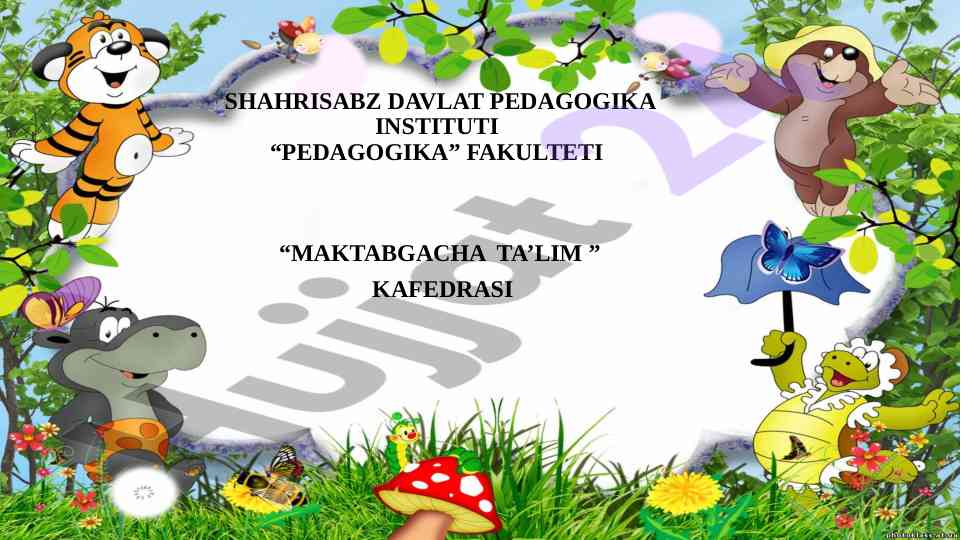 Maktabgacha yoshlarda sensor tarbiyasi asoslari