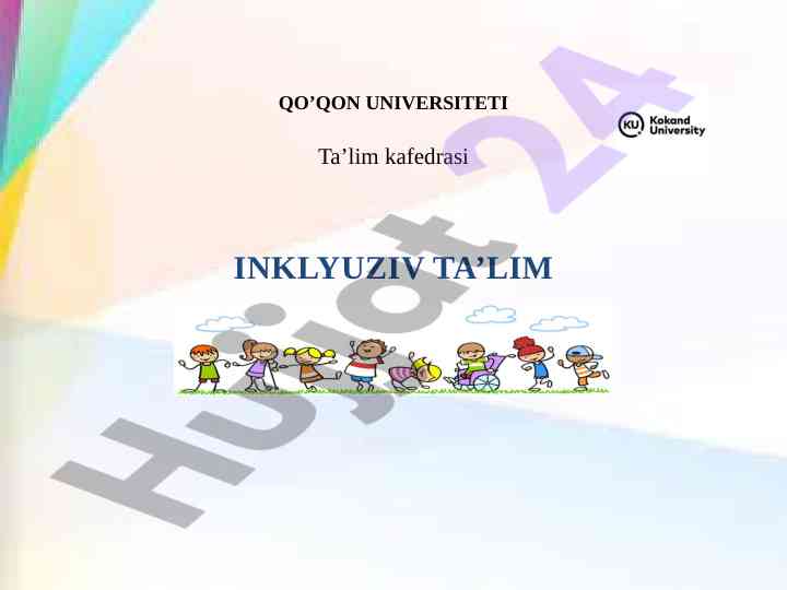 Nutqida nuqsoni bo‘lgan bolalar rivojlanishi xususiyatlari