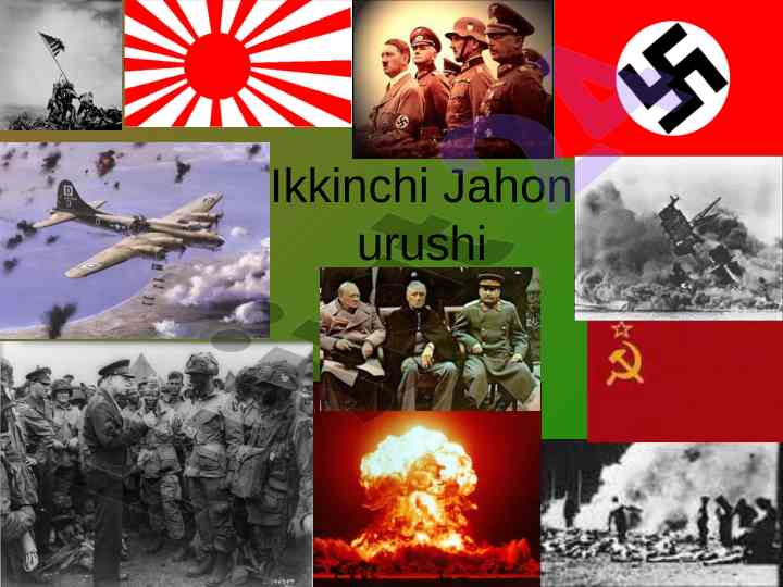 Ikkinchi jahon urushi sabablari tahlili