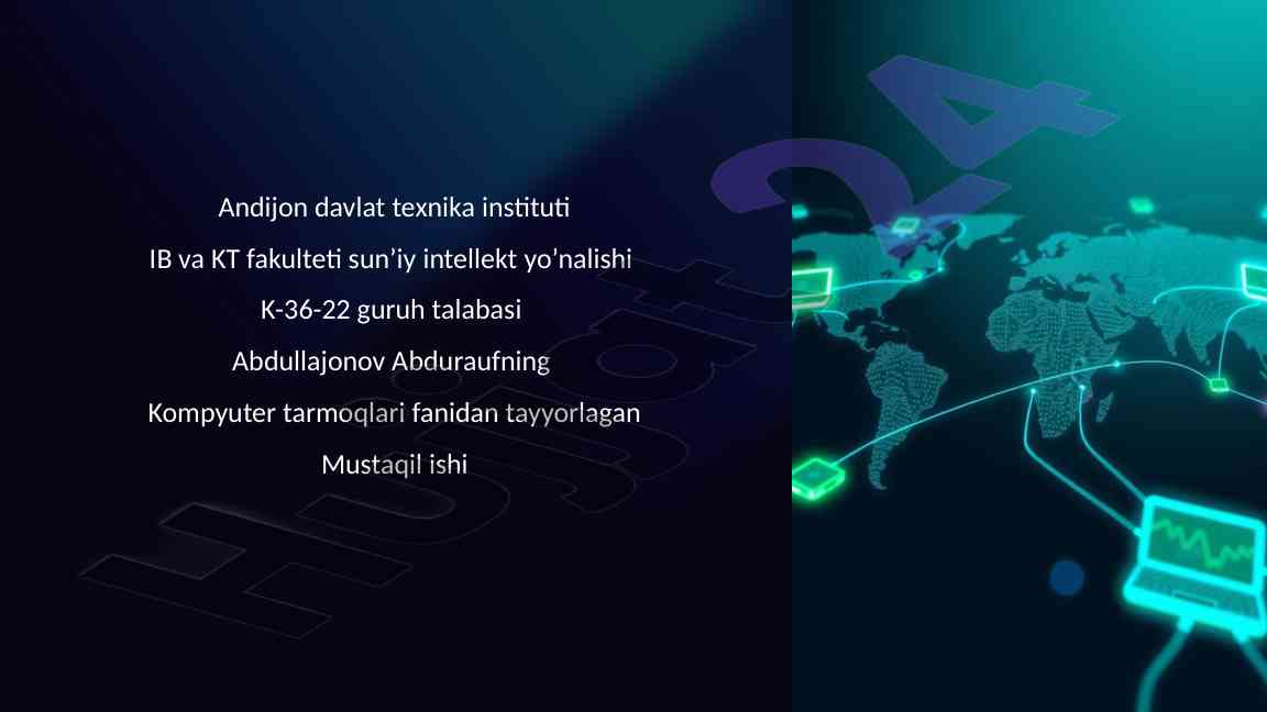 Internetning ishlash prinsiplari ip manzillar va dns