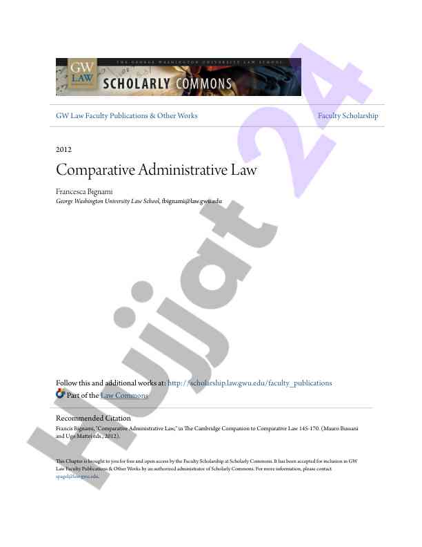 Comparative administrative law analysis and insights