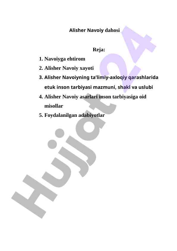 Alisher navoiy falsafasi va tarbiyat konsepsiyalari