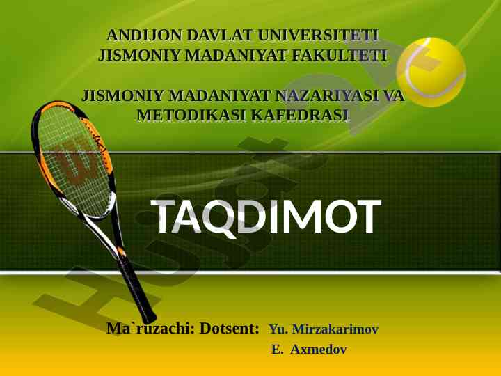 Jismoniy tarbiya darslarida o`quchilar faoliyatini tashkil etish