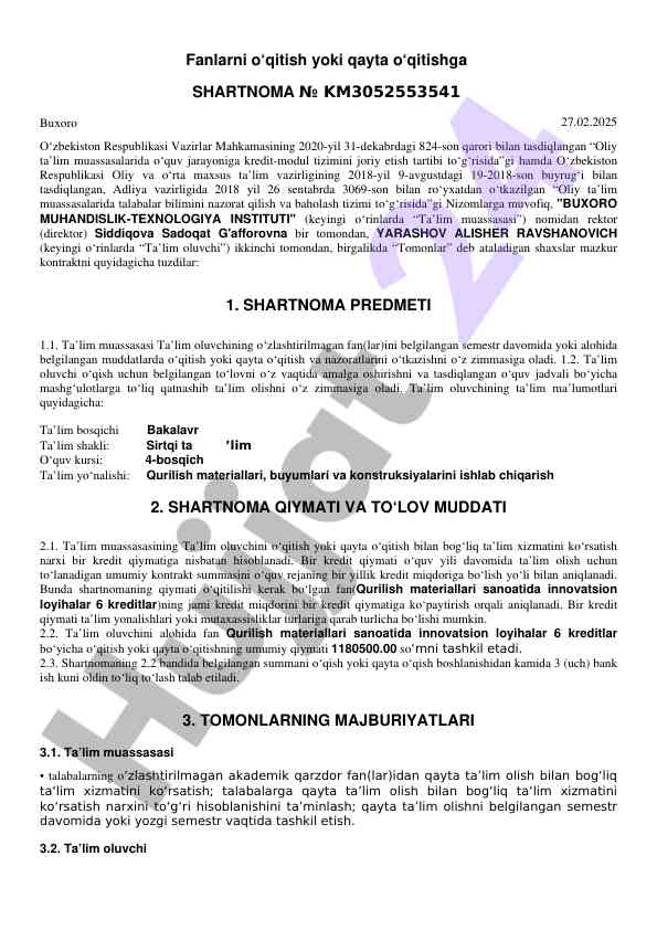 Oliy ta’lim muassasalarida kredit- modul tizimi