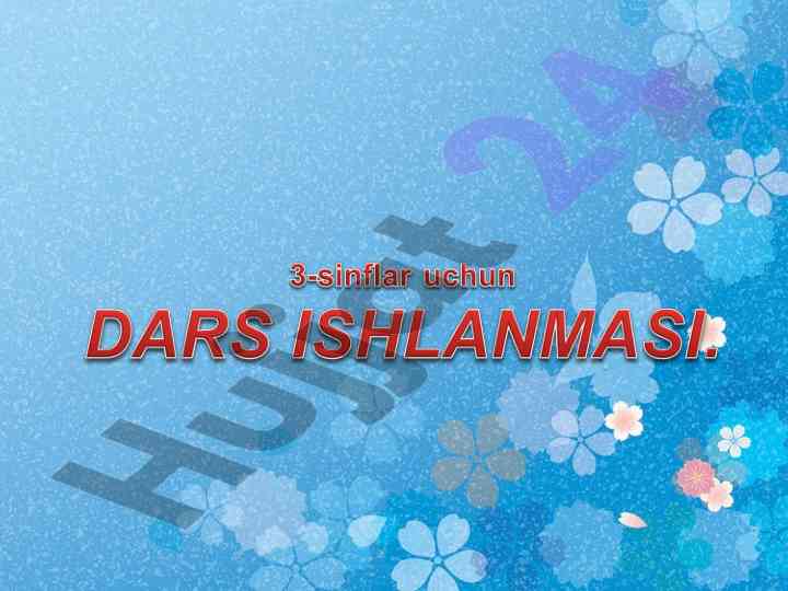 Ertaklar va savollarga oid dars ishlanmasi