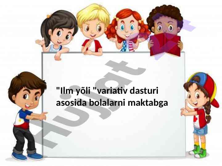 Ilm yo‘li dasturi bo‘yicha bolalarni maktabga tayyorlash