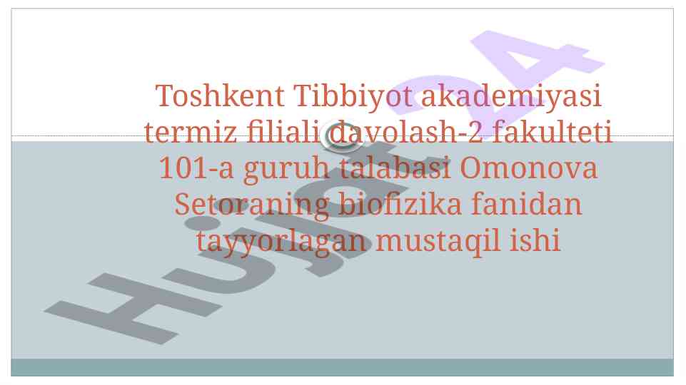 Biologik membranalardagi fizik jarayonlar