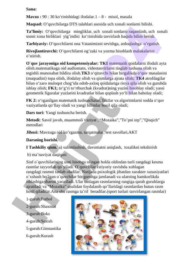Uch xonali sonlarni bilish va tasvirlash