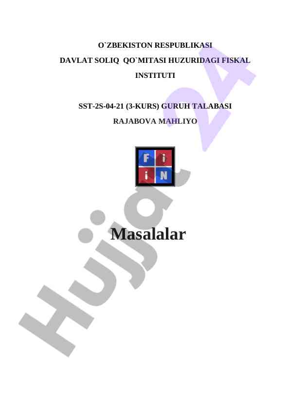 Yakka tartibdagi tadbirkorlar uchun soliq masalalari